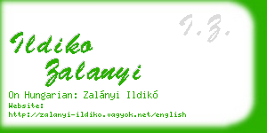 ildiko zalanyi business card